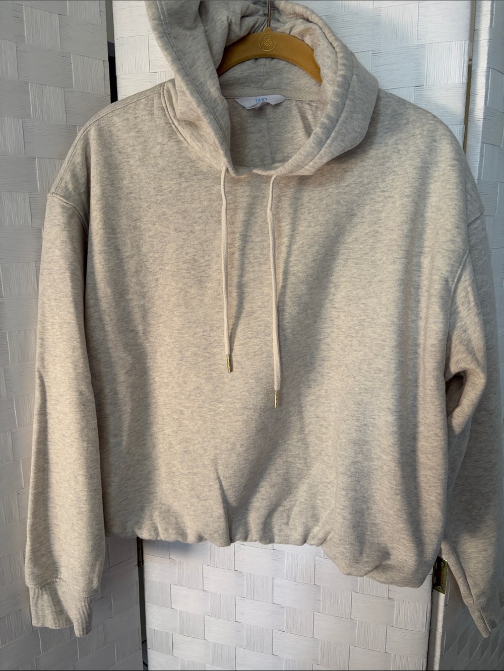 Time and Tru Heather Light Grey Hoodie Sweatshirt